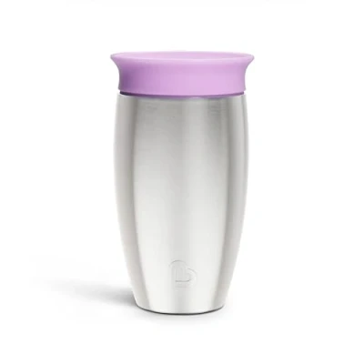Immagine di Munchkin Miracle Tazza da 360 tazze per bambini, in acciaio inossidabile, senza BPA, bambini e 296 ml, lavabile lavastoviglie, a prova di perdite, 12+ mesi, viola