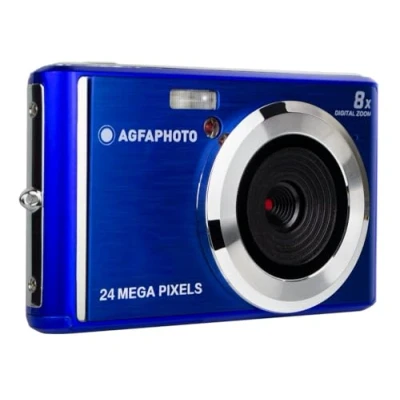 Immagine di AGFA PHOTO Realishot DC5500 Fotocamera digitale compatta, 24 MP, LCD da 2,4&#039;&#039;, zoom 8X, batteria al litio Blu