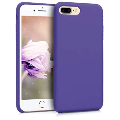 Immagine di kwmobile Cover per Apple iPhone 7 Plus/iPhone 8 Plus Custodia Back Case Smartphone in Silicone TPU Protezione Gommata blu iris