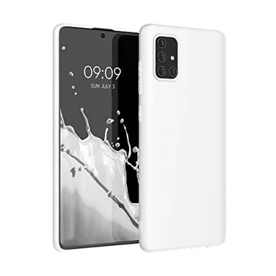 Immagine di kwmobile Custodia Compatibile con Samsung Galaxy A71 Cover Back Case per Smartphone in Silicone TPU Protezione Gommata bianco matt