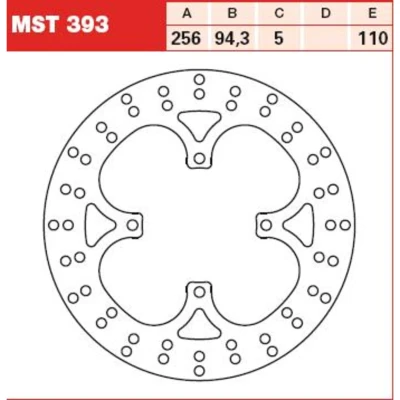 Immagine di TRW MST393 Disco freno 256 5 forato