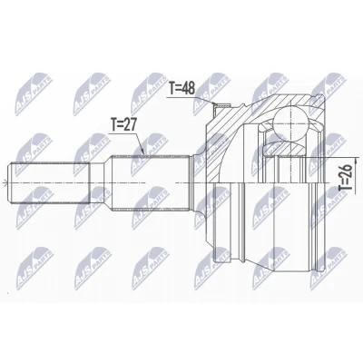 Immagine di NTY NPZ CH 032 Kit Giunto Omocinetico Assale posteriore