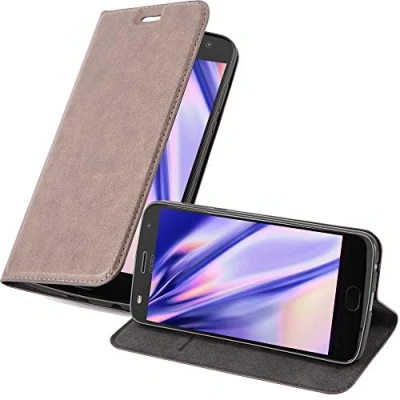 Immagine di Cadorabo Custodia Libro per Motorola MOTO Z2 PLAY in BRUNO CAFÉ con Vani di Carte, Funzione Stand e Chiusura Magnetica Portafoglio Cover Case Wallet Book Etui Protezione