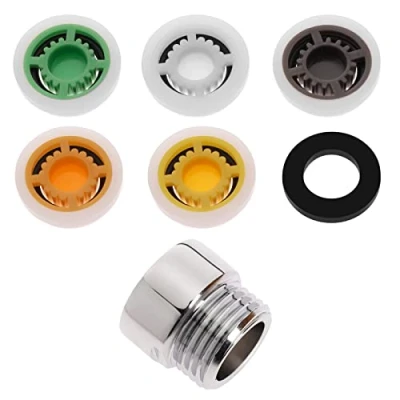 Immagine di ECSiNG 5PCS Doccia Riduttore di Flusso Restrictor 5 Flussi Diversi 6L 7L 8L 10L 12L con G1/2 Adattatore Soffione Valvola Risparmio Acqua Flow Saver