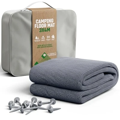Immagine di GardenGloss Tappeto da Terra per Tendalino 300x400 Campeggio Esterno Resistente alle Intemperie Include Campeggio, Telo Tenda con 12 Chiodi di Fissaggio e Sacca Trasporto