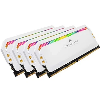 Immagine di Corsair Dominator Platinum RGB Memoria per Desktop a Elevate Prestazioni Nelle Frequenze, 12 LED CAPPELLIX Regolabili, DDR4, C16, 32 GB, 4 x 8 3200 MHz, Bianco