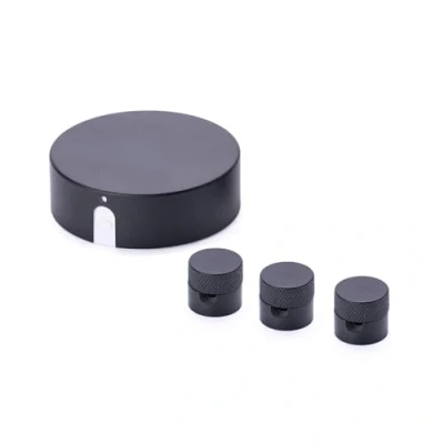 Immagine di ORION LIGHTSTYLE Set di scatola derivazione con 3 pin soffitto baldacchino giunzione rosetta copertura nero