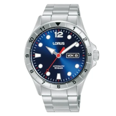 Immagine di Lorus Sport Orologio automatico analogico da uomo con bracciale in acciaio inossidabile, Argento/Blu RL461BX9