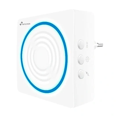 Immagine di Nivian Sirena wireless compatibile con il sistema di allarme Adatta per interni Avviso luminoso e sonoro da 90 dB Include batteria Installazione semplice senza bisogno cavi