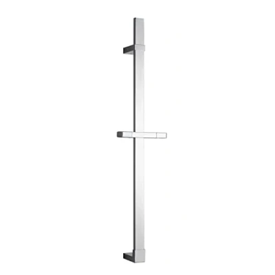 Immagine di WENKO asta per doccia Design, con design angolare un look elegante, in acciaio inossidabile supporto doccette a mano e parete mobile, 68 cm, cromata