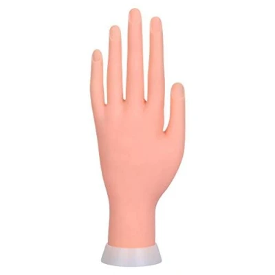 Immagine di XLKJ Manicure Practice Hands,Mano Flessibile in Morbida Plastica Mano per Pratica Modello Nail Art Dito Formazione