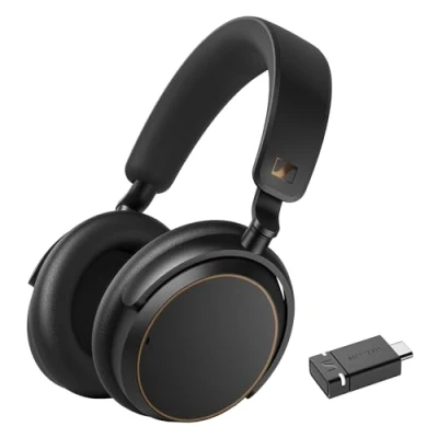 Immagine di Sennheiser ACCENTUM Special Edition Cuffie e BTD 600 Bluetooth dongle Durata della batteria di 50 ore, ibrida ANC con adattatore USB A/USB C Nero/Rame