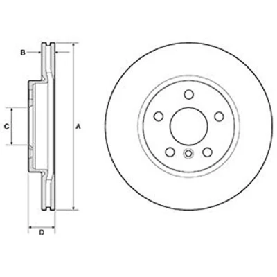 Immagine di DELPHI BG4777C Disco freno 294 22 5 ventilato rivestito non trattato senza cuscinetto ruota, anello sensore ABS MINI: Hatchback, Clubman