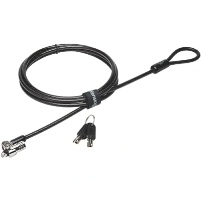 Immagine di Kensington K65020EU MicroSaver 2.0 Cavo di Sicurezza per Computer in Carbonio, Ultra Resistente al Taglio con Meccanismo Chiusura T Bar e Testina Spessa 10 mm Lunghezza 1.8m