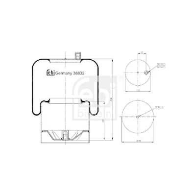 Immagine di FEBI BILSTEIN 38832 Soffietto, Sospensione pneumatica
