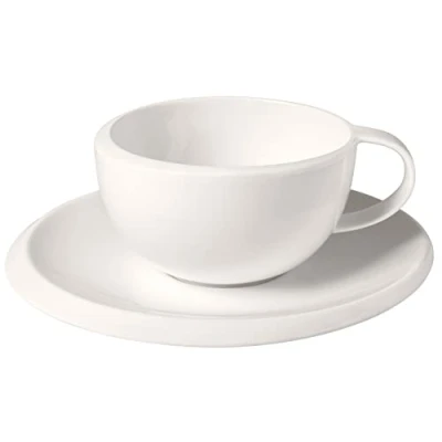 Immagine di Villeroy &amp; Boch 1042641290 NewMoon Tazza da caffè con piattino, 2 pezzi