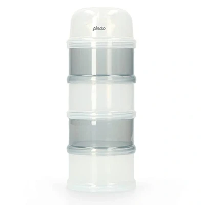 Immagine di Alecto Porzionatore di latte in polvere BF 4 senza BPA con contenitori, x 100 ml, Grigio