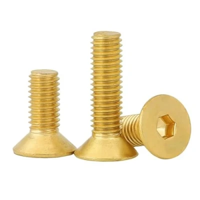 Immagine di Vite a testa svasata esagono incassato in ottone M2 M2.5 M3 M4 M5 M6 M8 Viti piatta