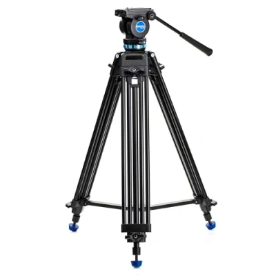 Immagine di Benro KH25P Video Tripod with Head, 5kg Payload, Continuous Pan Drag, Anti Rotation Camera Plate, max height 73.5cm