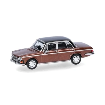 Immagine di herpa Modellino Simca 1301 Special, Miniatura in scala 1:87, pezzo da collezione, Made Germany, modello plastica, colore: rame metallizzato