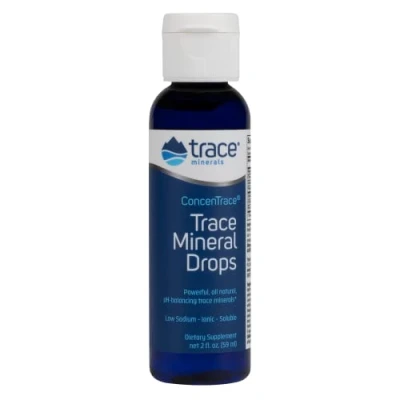 Immagine di Trace Minerals, ConcenTrace, Mineral Drops, 59ml, Mix di Minerali, Magnesio, Testato in Laboratorio, Senza Soia, Glutine, Vegano