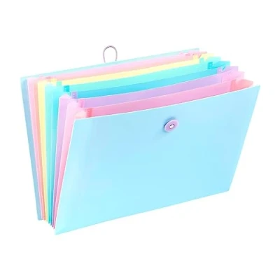 Immagine di Viquel Raccoglitore espandibile 8 scomparti per documenti A4 RAINBOW PASTEL Blu