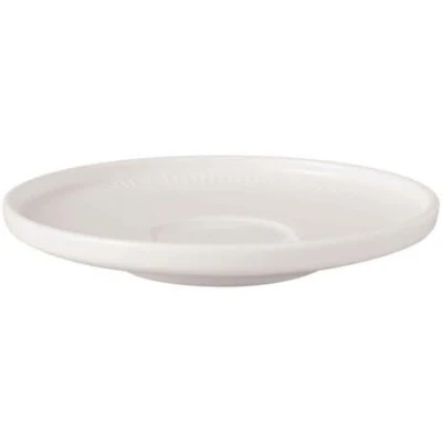 Immagine di Villeroy &amp; Boch Sottotazza da espresso Afina in porcellana premium, sottobicchiere per tazze moka ed espresso, Made Germany, lavabile lavastoviglie e adatta al microonde, impilabile, bianca