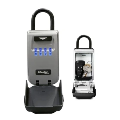 Immagine di Master Lock 5424EURD Cassaforte per Chiavi Retroilluminata, Impermeabile, Con Arco, Medio, Casseta di Sicurezza
