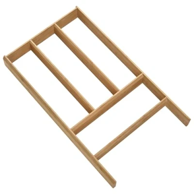 Immagine di Orga Box Individual Inserto per posate in bambù oliato (473 x 273 50 mm) multifunzionale cassetti Sistema divisorio con profondità interna di 473 mm