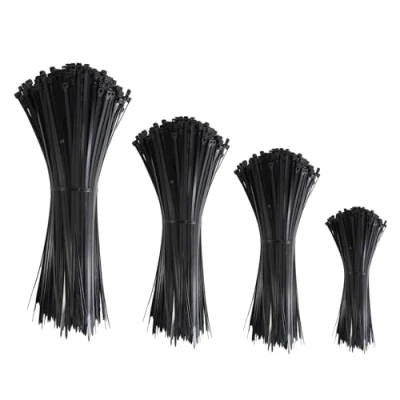 Immagine di ASKTACKER Set di 200 fascette stringicavo nero, 100/150/200/300 mm (50 pezzi), in nylon, diverse misure, super resistenti, autobloccanti per la gestione dei cavi, giardinaggio, casa, officine