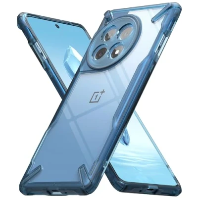 Immagine di Ringke Fusion X Compatibile con Cover OnePlus 12R, Custodia Bella e Protettiva Ottimo Grip, Bumper Antiurto Resistente Space Blue