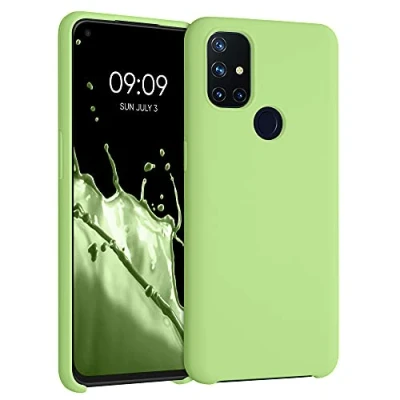 Immagine di kwmobile Cover per OnePlus Nord N10 5G Custodia Back Case Smartphone in Silicone TPU Protezione Gommata verde pomodoro