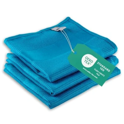 Immagine di ELEXACLEAN Strofinacci da cucina in microfibra (68 x 42 cm, Set di 3, Blu) moderni per tavolo bar