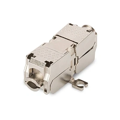 Immagine di Digitus CAT 6A Coupler schermato 500 MHz 10GBase T per uso sul campo Design Keystone AWG 22 26 Contatti nichelati Connettore