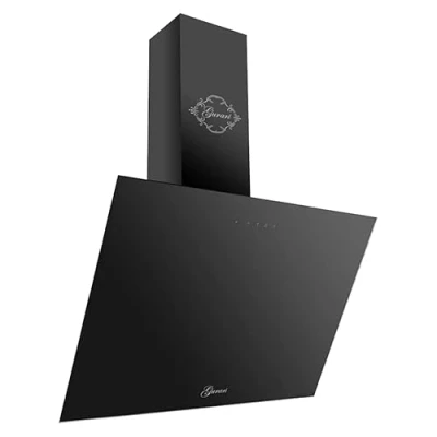 Immagine di GURARI Cappa aspirante senza testa 90 cm montaggio a parete GCH 286 BL 9 Prime vetro nero da 1000 m3/h con telecomando Aspirazione bordi, TouchControl, Timer