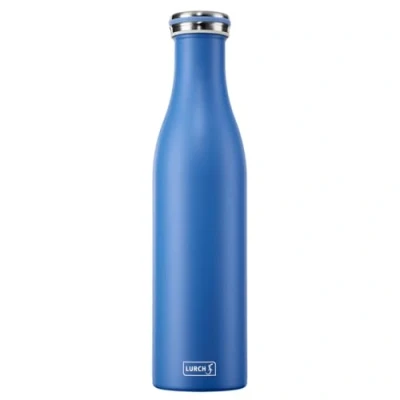 Immagine di Lurch 240865 Borraccia termica per bevande calde e fredde, in acciaio inox a doppia parete, 0,75 l, colore: Azzurro