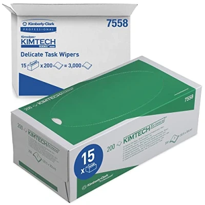 Immagine di Kimtech PANNI PER LA PULIZIA DI PRECISIONE SCIENCE 15 cartons x 200 white 2 ply sheets = 3000