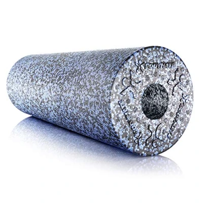 Immagine di BODYMATE Foam Roller con Grado Durezza Extra Duro E book Gratuito Grigio Blu/Nero Vari Lunghezza