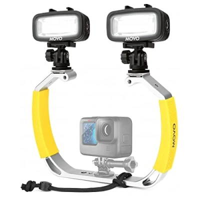 Immagine di Movo DiveRig1 XL Diving Rig Bundle con luci LED impermeabili Compatibile GoPro Hero, HERO5, HERO6, HERO7, HERO8, HERO9, HERO10 e DJI Osmo Action Cam
