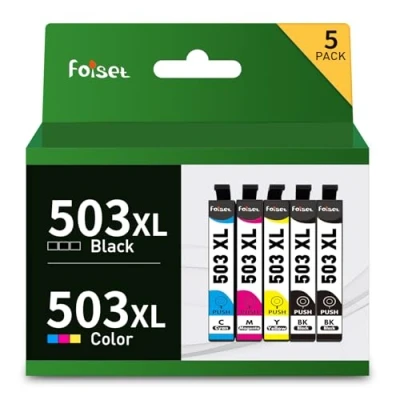 Immagine di Foiset 503XL Compatibili per Epson 503 XL Multipack Expression Home XP 5200 5205 XP5200 XP5205, Workforce WF 2960 2965 WF2960 WF2965 2960DWF 2965DWF