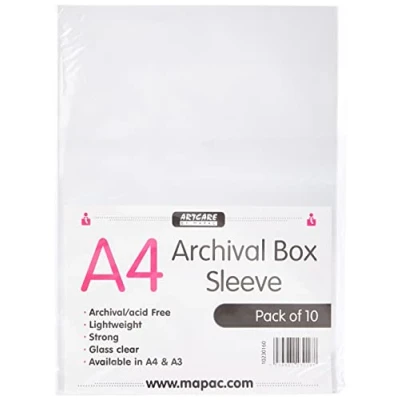 Immagine di Artcare Bustine per archivio, Formato A4, Confezione da 10 (Non perforate), Materiale Sintetico, 34.5x0.1x23 cm, unità