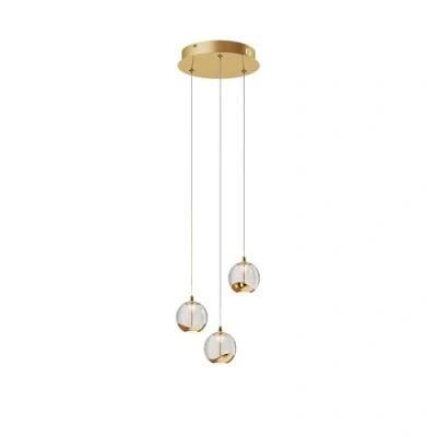Immagine di lampada a sospensione &#039;Hayley&#039; colore Trasparente, in Vetro ad es. Soggiorno &amp; Sala da pranzo (3 luci, lampadina inclusa) di Lucande vetro, sospensione,