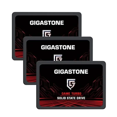 Immagine di Gigastone SSD SATA III 128GB (3 Pack) 2,5&quot; interno 3D NAND Internal Solid State Drive Compatibile con Laptop e PC Desktop 2.5 Inch Velocità di Lettura fino a 520MB/s SLC Cache Performance