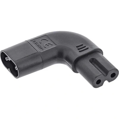 Immagine di InLine® Adattatore di rete IEC 60320 C8 / C7, angolo sinistro/destro a 2 poli