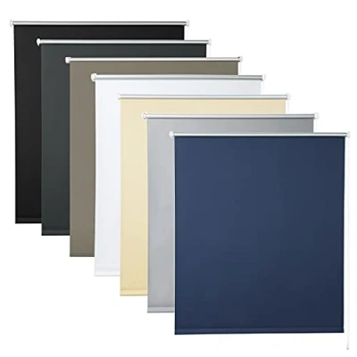 Immagine di WOLTU Tenda a Rullo per Interni, Oscurante Klemmfix Senza Fori 90x210 cm Blu, Avvolgibile Protezione Solare con Morsetti e Catene Finestre Porte