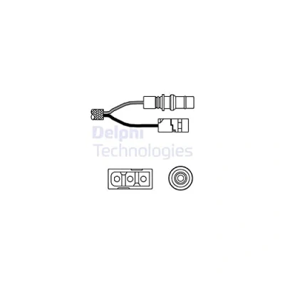 Immagine di DELPHI ES10276 12B1 Sonda lambda a dito, riscaldato MERCEDES BENZ: W124 Sedan, Coupe, Classe S Sedan