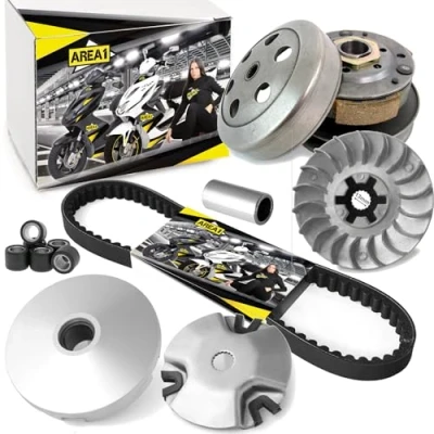 Immagine di Area1 Kit Variomatik con cinghia trapezoidale e trasduttore per scooter motore 50ccm 2T compatibile Aerox Neos Jog Nitro Ovetto MachG Booster,