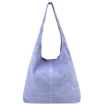Immagine di Modarno borsa a tracolla da donna in pelle scamosciata pochette, tracolla, shopper, donna, vera (Violetto)