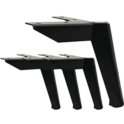 Immagine di WZCMLJ 4 piedini neri per mobili, 5&quot;/12 cm, in metallo, fai da te, sedie, armadietti e altri mobili (12 cm)