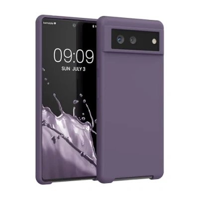 Immagine di kwmobile Cover per Google Pixel 6 Custodia Back Case Smartphone in Silicone TPU Protezione Gommata Iris pallido